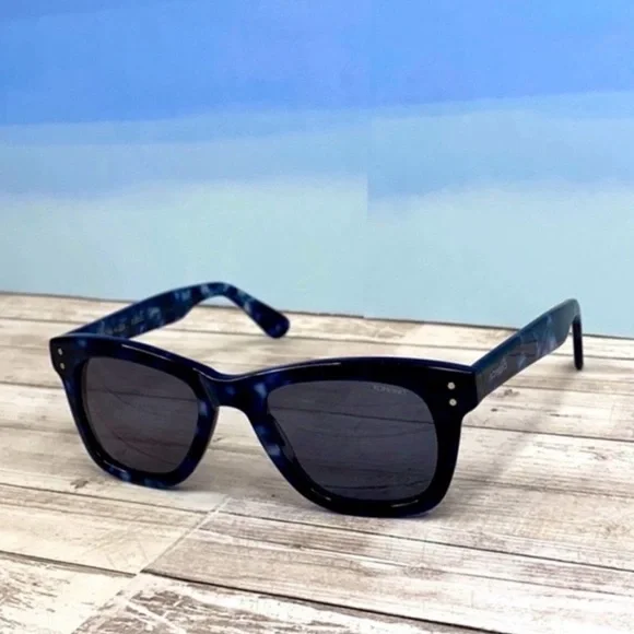 Komono Blue Marbled Sunglasses NEW The Allen Indigo Demi - Picture 10 of 12